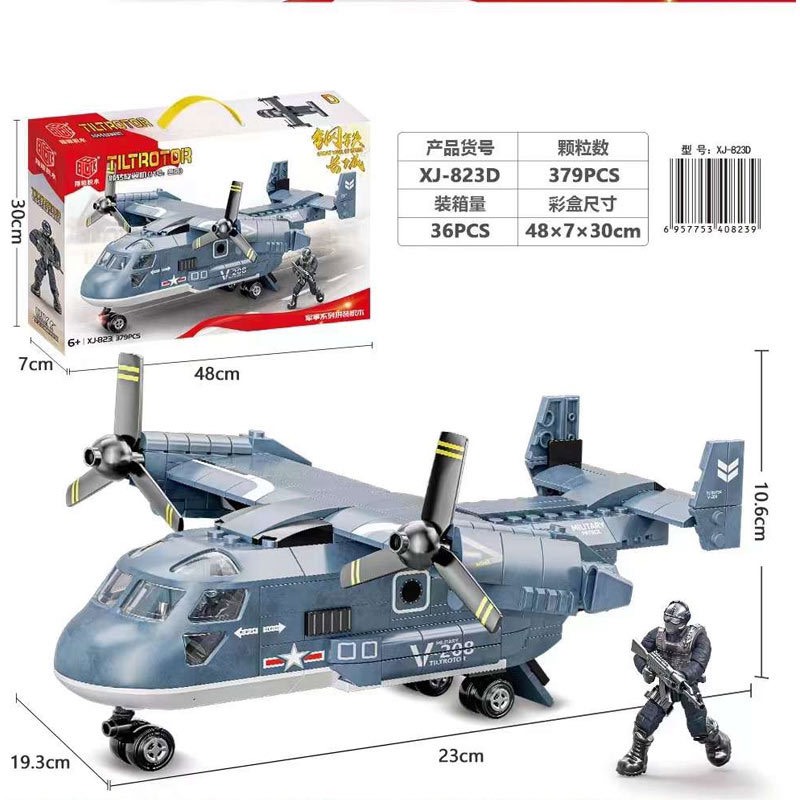 Lego máy bay chiến đấu , đồ chơi lego mini may bay chiến 823xj 451 chi tiết nhựa abs - Quà tặng trí tuệ cho bé