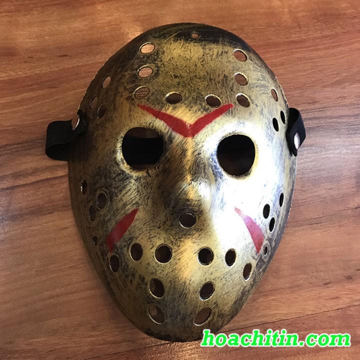 Mặt nạ Jason Voorhees xi vàng xi bạc trắng đen hóa trang halloween