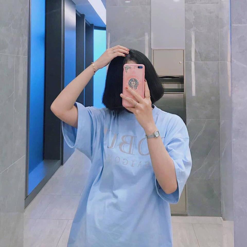 Áo Oversize BOBUI Xanh Phản Quang , Tee Bobui Saigon Reflective BLUE