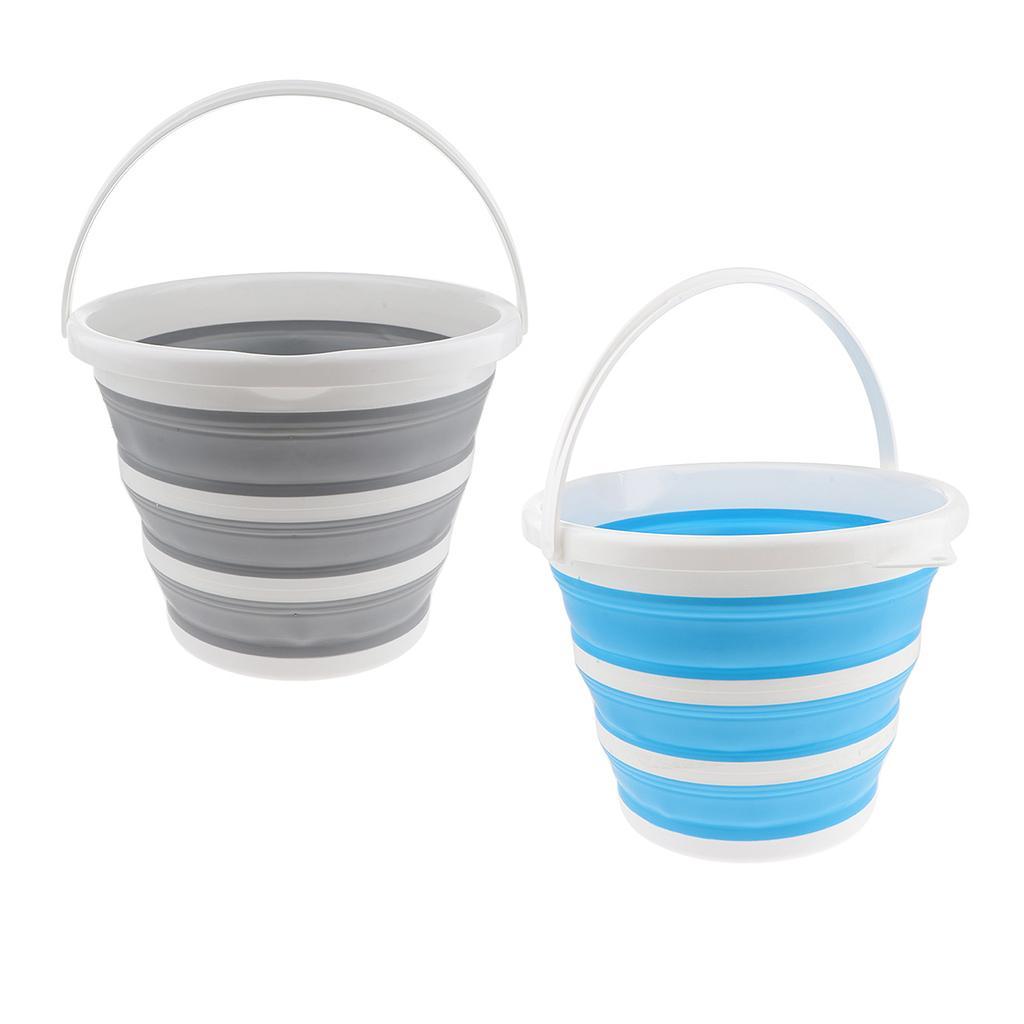 Premium 10L Outdoor Folding Fishing Car Wash Bucket Water Storage Container for Car Washing, Laundry, Watering, Camping, Fishing