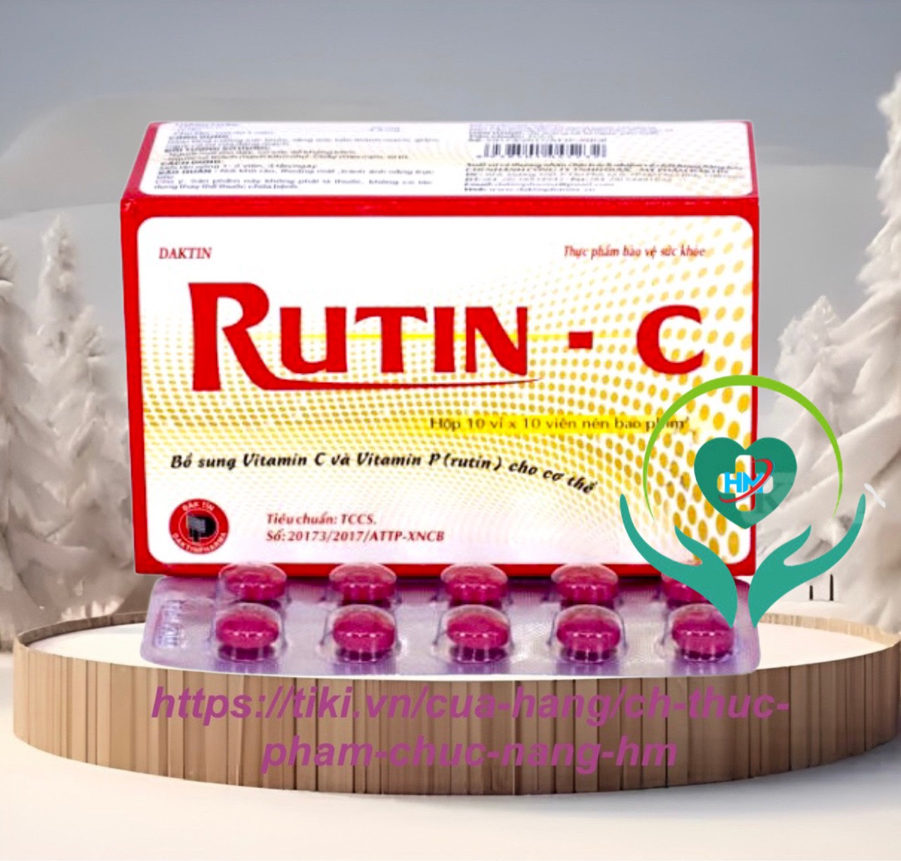 ￼RUTIN C -Hộp 100 viên - Bổ sung vitamin C, Vinaphar