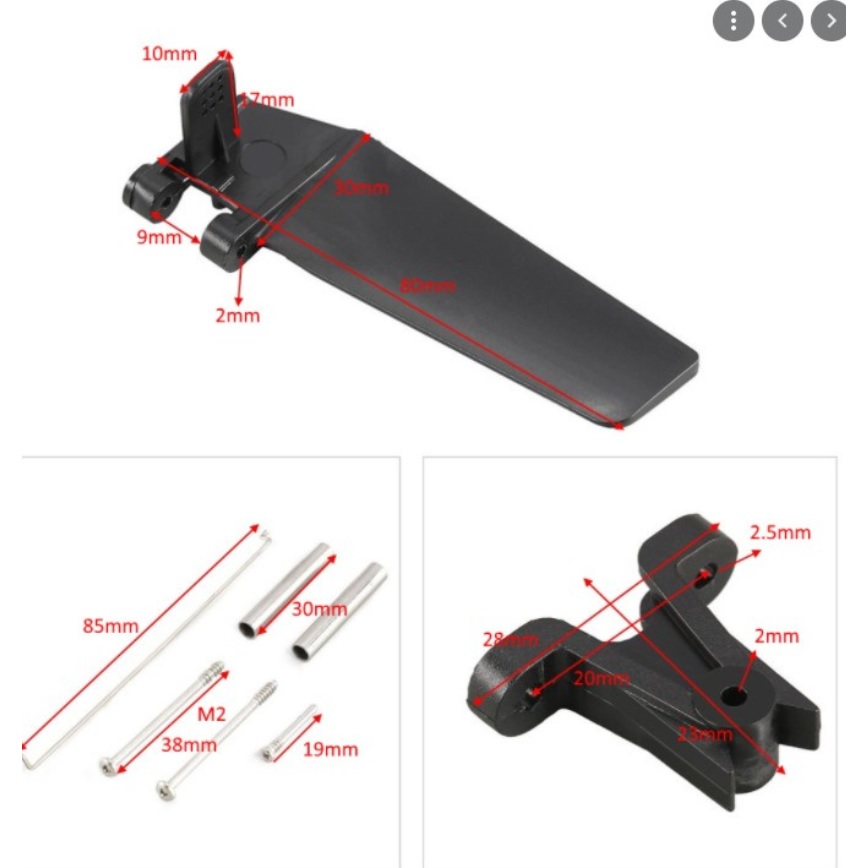 Trọn bộ Bánh lái FT 009 dể điều hướng, bẻ lái cho mô hình
