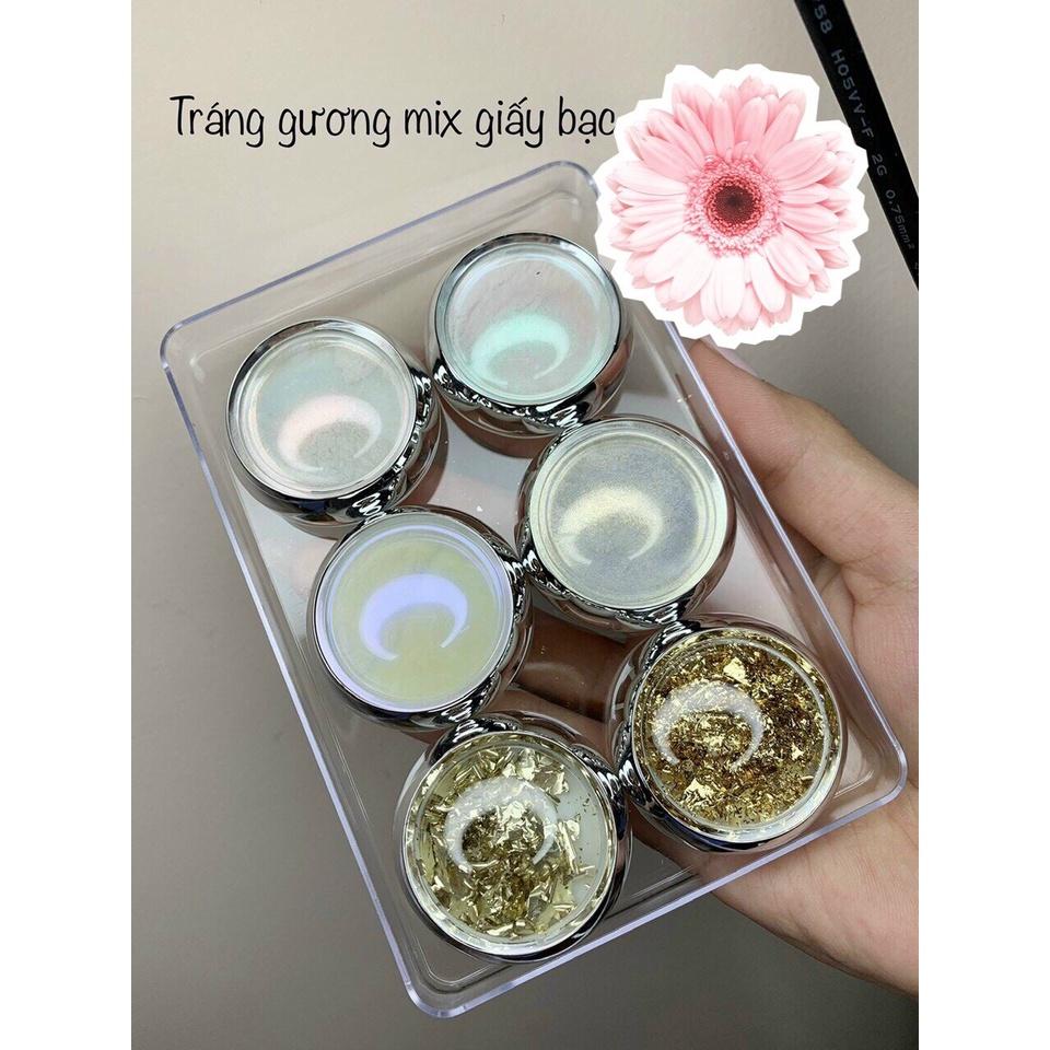 (Hàng mới về) Tráng gương mix giấy vụn dành cho Nail