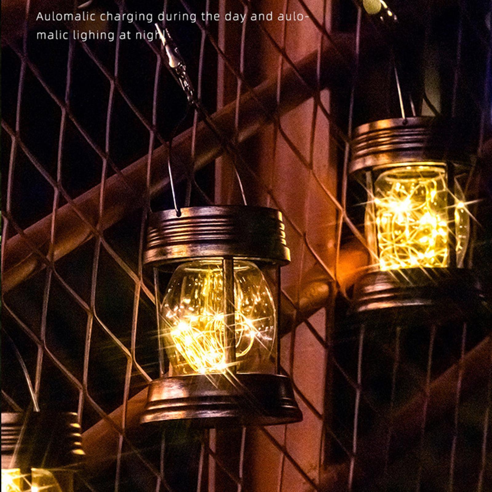 Solar Lantern Lamp IP64 Waterproof Portable Light for Yard Pathway