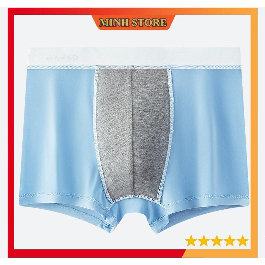 COMBO 3 Quần lót nam BOXER, quần sịp nam đúc lụa băng tự nhiên 100% thoáng khí,co giãn cao cấp SL02 - Minhstore66