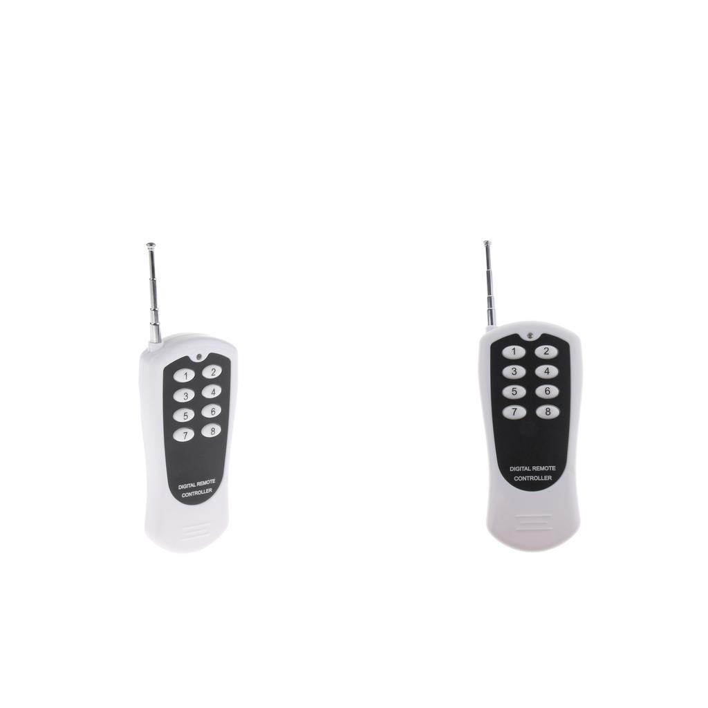 2pcs DC12V 1000m Long Range 8-Channel Wireless Remote Controller Transmitter