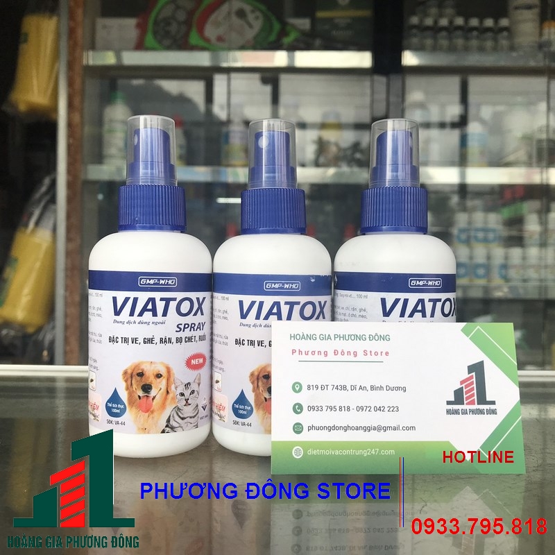 Chai xịt diệt bọ chét chó mèo VIATOX SPRAY