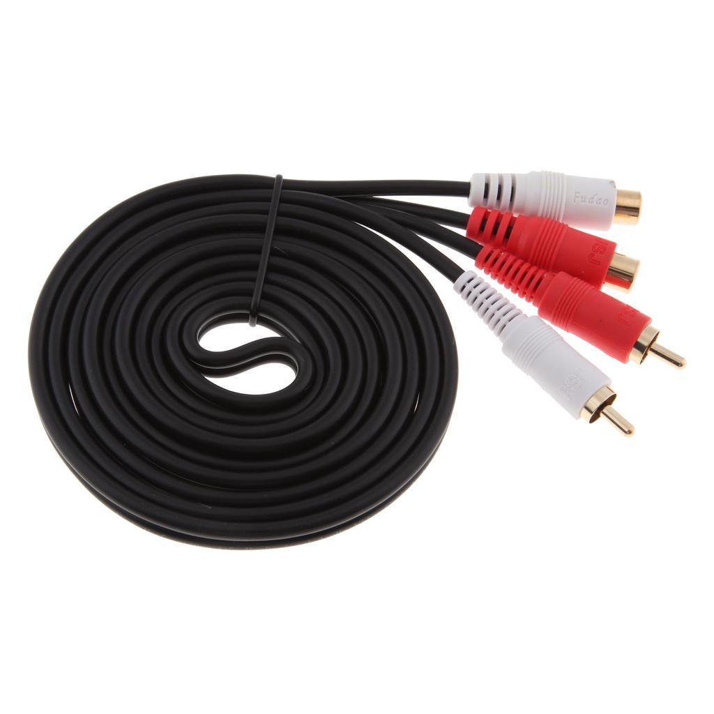 2 to 2 Plug Splitter Video Av Adapter Cable