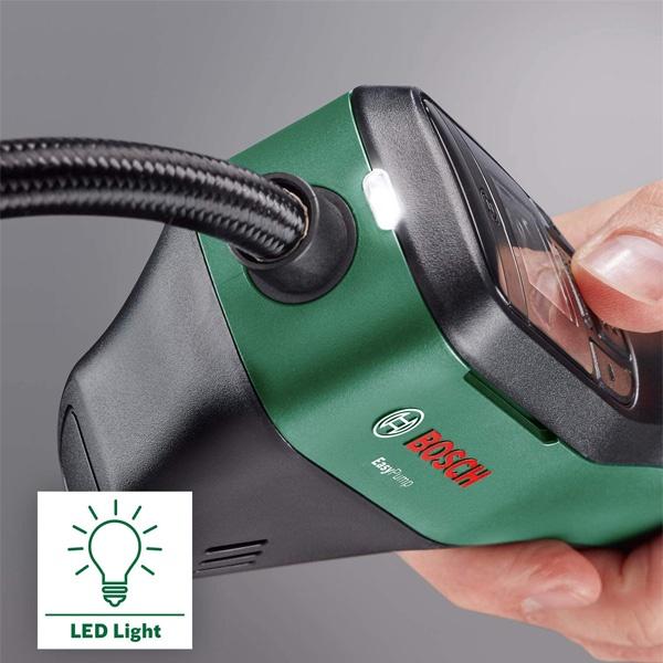 Máy bơm hơi mini dùng pin cầm tay Bosch EasyPump 3.6V, sạc type C - 0603947080 - Chính hãng