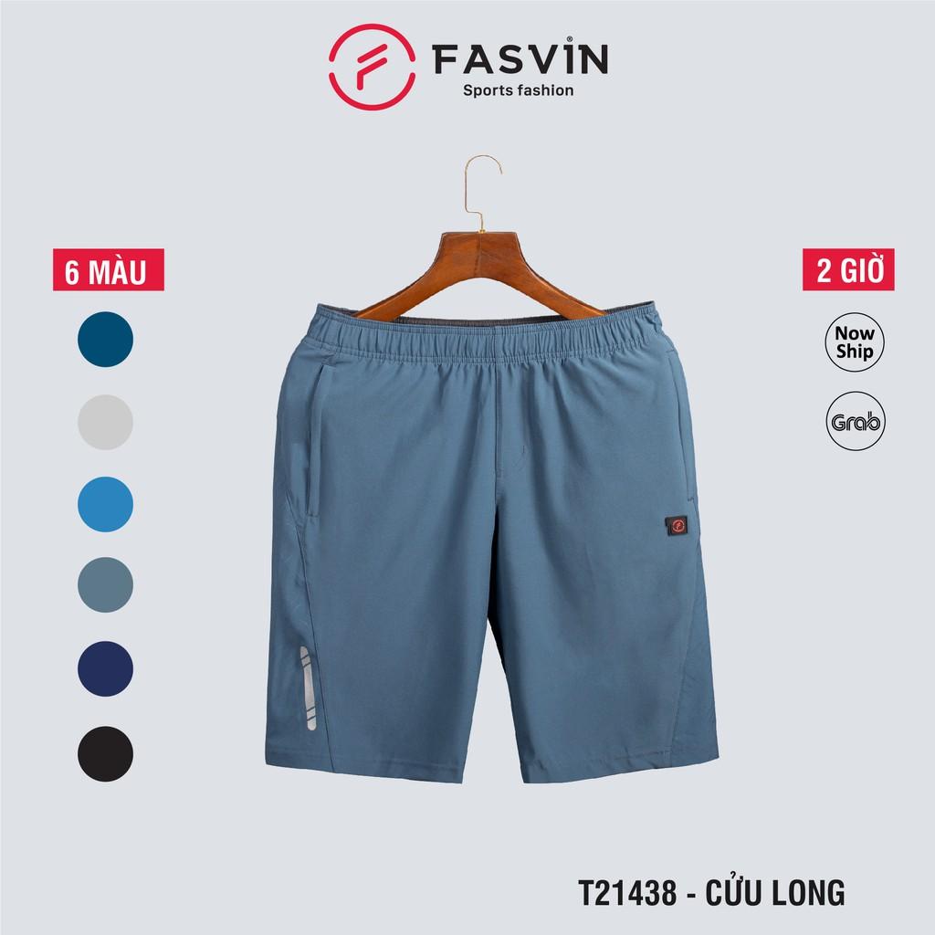 Quần short thể thao nam Fasvin T21438.HN vải co giãn thoải mái thiết kế mạnh mẽ khoẻ khoắn năng động