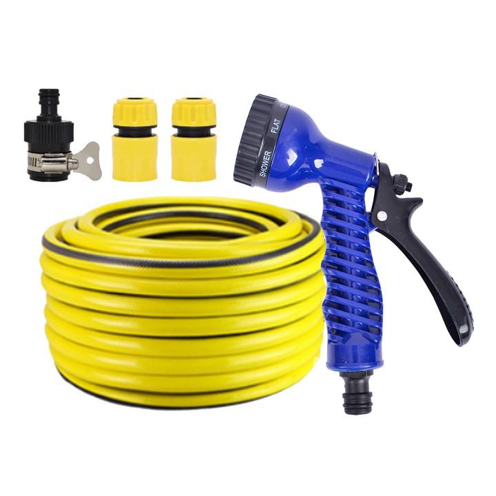 Bộ dây tăng áp 3 lần vòi xịt nước rửa xe, tưới cây loại 15m  206843