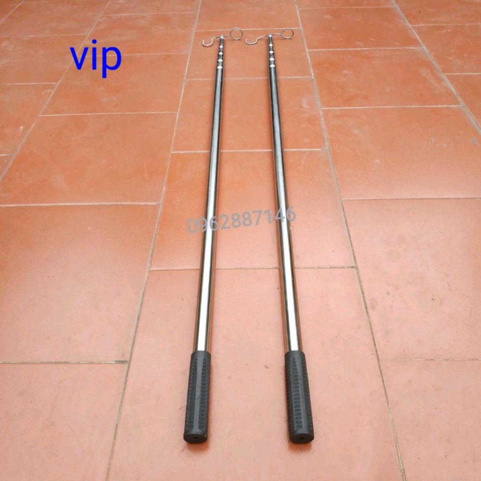 Sào bẫy chim treo lồng chim inox nano tặng kèm móc - sale to