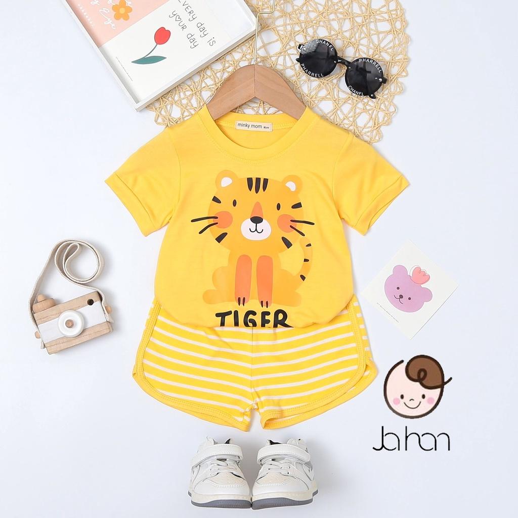 Đồ Bộ Bé Trai, Bé Gái Minky Mom Vải Thun Lạnh, Bộ Cộc Tay Cho Bé Mặc Nhà, Bộ Quần Áo Trẻ Em Dễ Thương Mùa Hè - CTT02