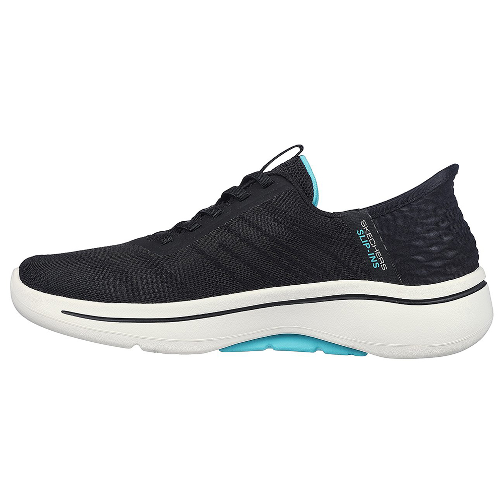 Skechers Nữ Giày Thể Thao Đi Bộ Giặt Máy Được, Tập Gym, Đi Học, Đi Làm, Thường Ngày Slip-Ins GOwalk Arch Fit Wavy Sky Walking Arch Fit, Comfort Pillar Technology, Machine Washable, Slip-Ins, Ultra Go - 124884-BKTQ