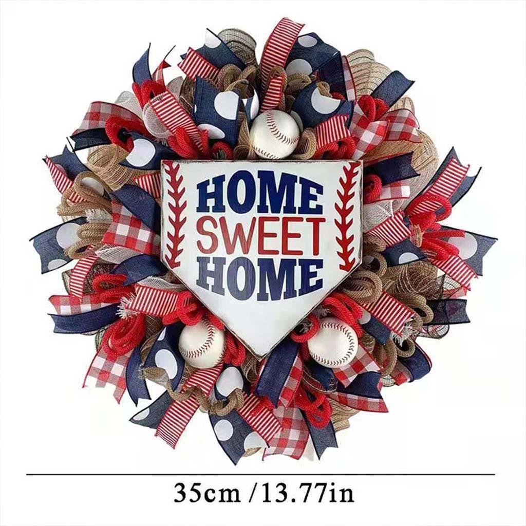 Front Door Wreath Artificial Flower Garland Simulation Independence Day Wall