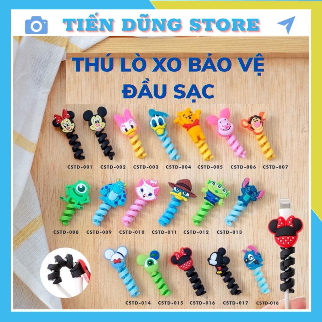 Thú Lò Xo Bảo Vệ Cáp Sạc / Tai Nghe Hình Thú Dễ Thương Độc Đáo