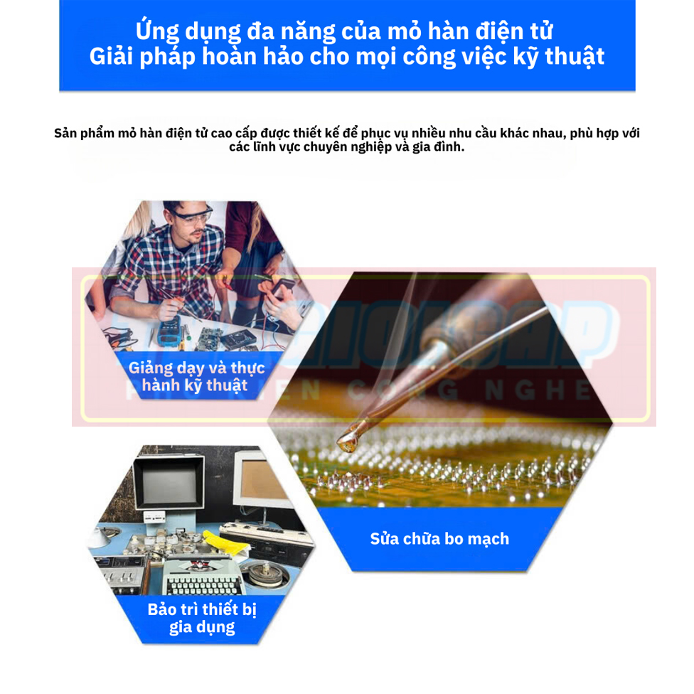 ROGTZ Mỏ Hàn Điều Chỉnh Nhiệt Độ 936DR-L 80W Có Màn Hình LCD - Hàng Nhập Khẩu