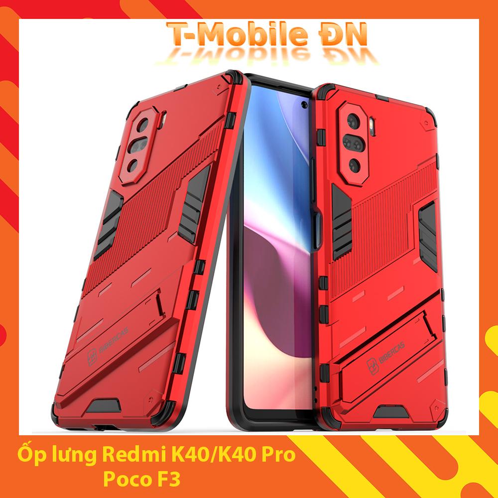 Ốp lưng cho Xiaomi Redmi K40 Pro Poco F3 chống sốc Iron Man PUNK cao cấp kèm giá đỡ