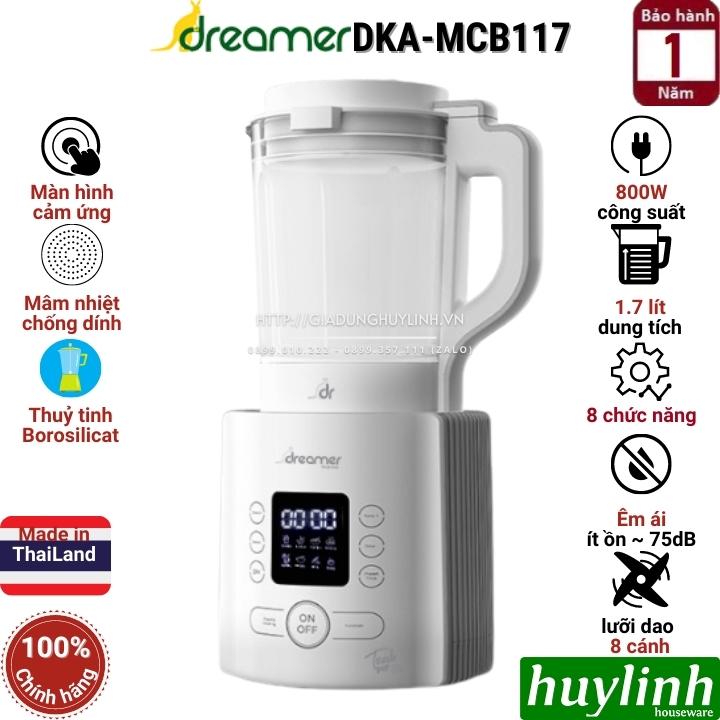 Máy làm sữa hạt Dreamer DKA-MCB117 - 1.75 lít - Sản xuất tại Thái Lan - 8 Chức năng - Hàng chính hãng