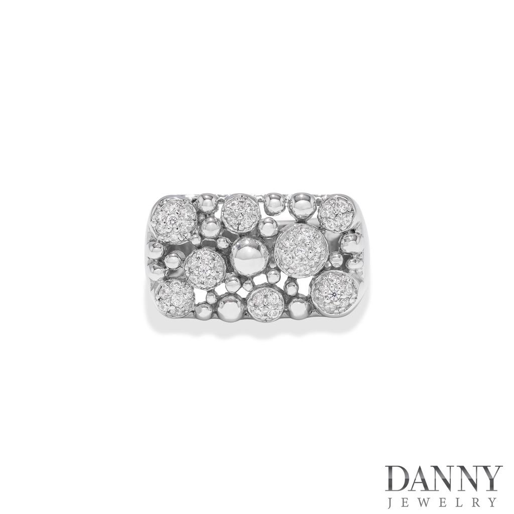 Nhẫn Nữ Danny Jewelry Bạc 925 Xi Rhodium Đính Đá CZ SPLRA193