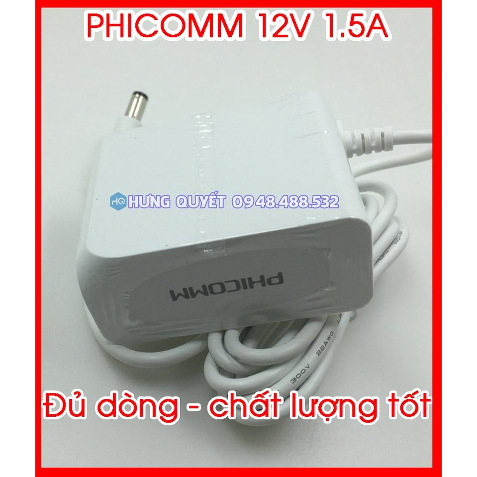 Nguồn PHICOMM 12V 1.5A Bộ đổi nguồn 12V 1.5A chuyên dùng cho camera, đầu ghi, modem wifi - đảm bảo đủ dòng độ bền cao Nguồn chất lượng cao cho camera giám sát và các thiết bị 12v Hàng nhập khẩu