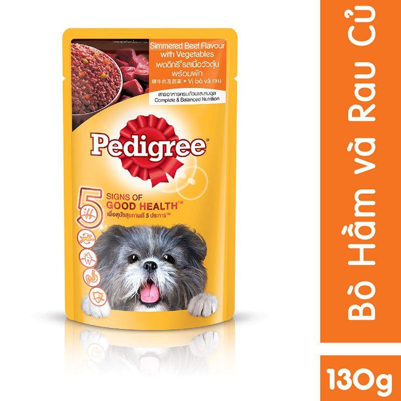 SỐT PEDIGREE DÀNH CHO CHÓ LỚN VỊ BÒ HẦM 130G