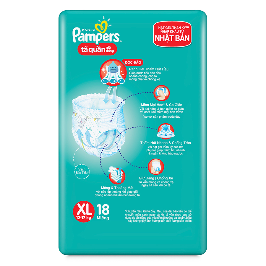 Tã quần Pampers XL18 (12-17kg)