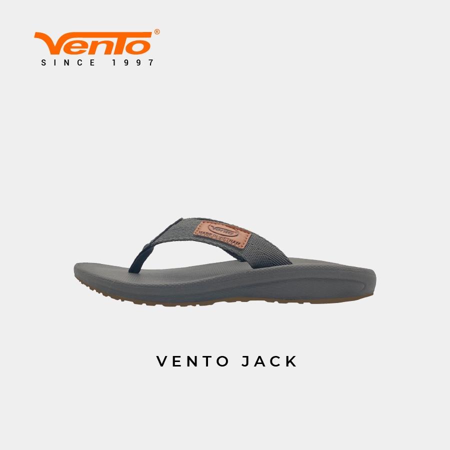 Dép kẹp ngón Vento JACK Nam màu Đen/Tro đi biển/đi chơi FF-CL21