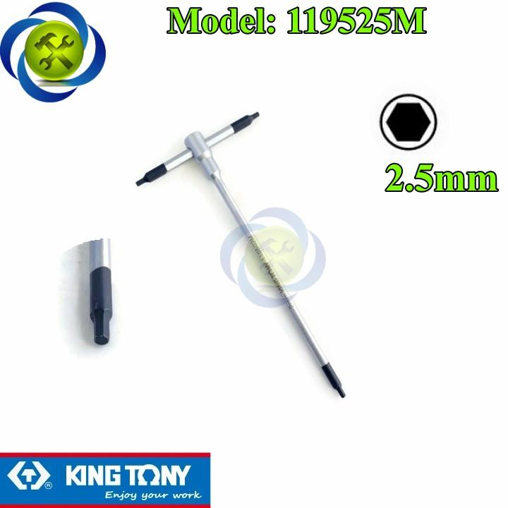 Lục giác T 2.5mm cán trượt Kingtony 119525M dài 65mm x 125mm