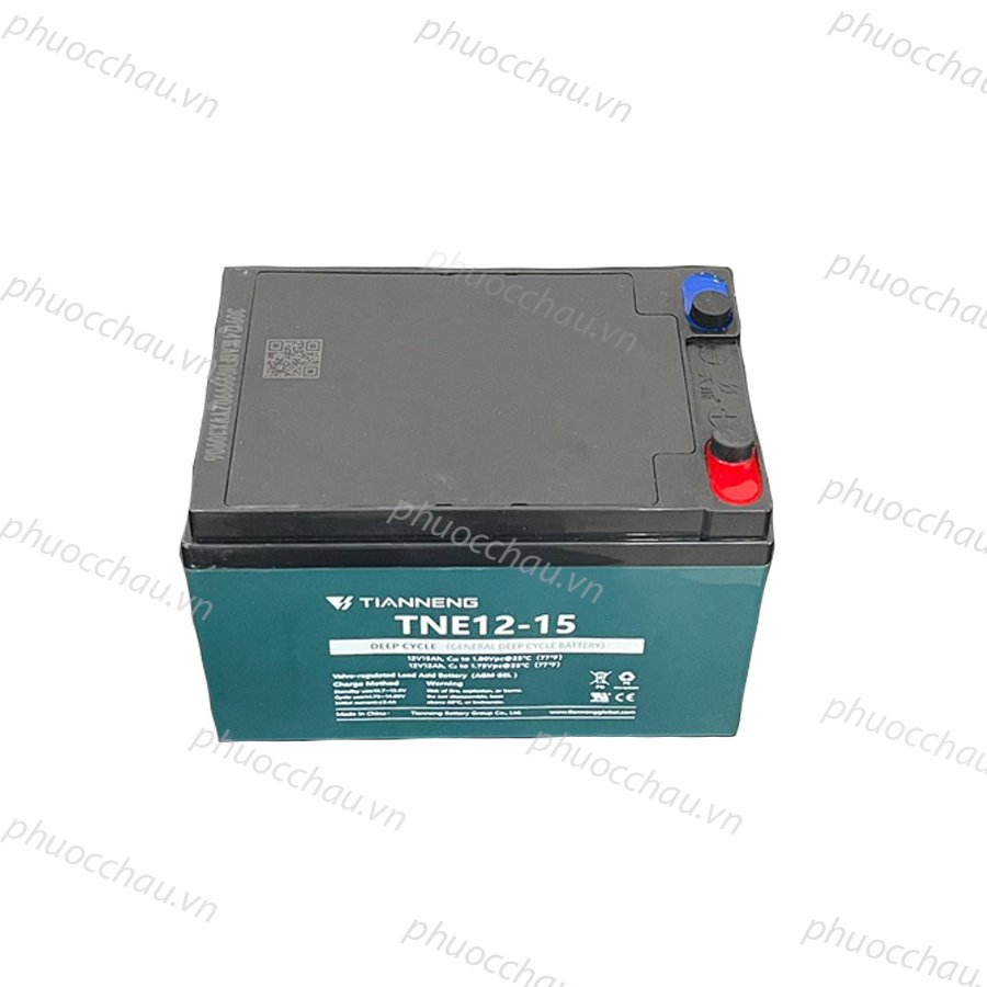 Ắc Quy Xe Đạp Điện Thiên Năng TIANNENG TNE12-15 12V-15AH, acquy dùng cho Loa Kéo, Năng Lượng Mặt Trời