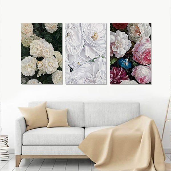 Bộ 3 Tranh Treo Tường Sắc Hoa - W257