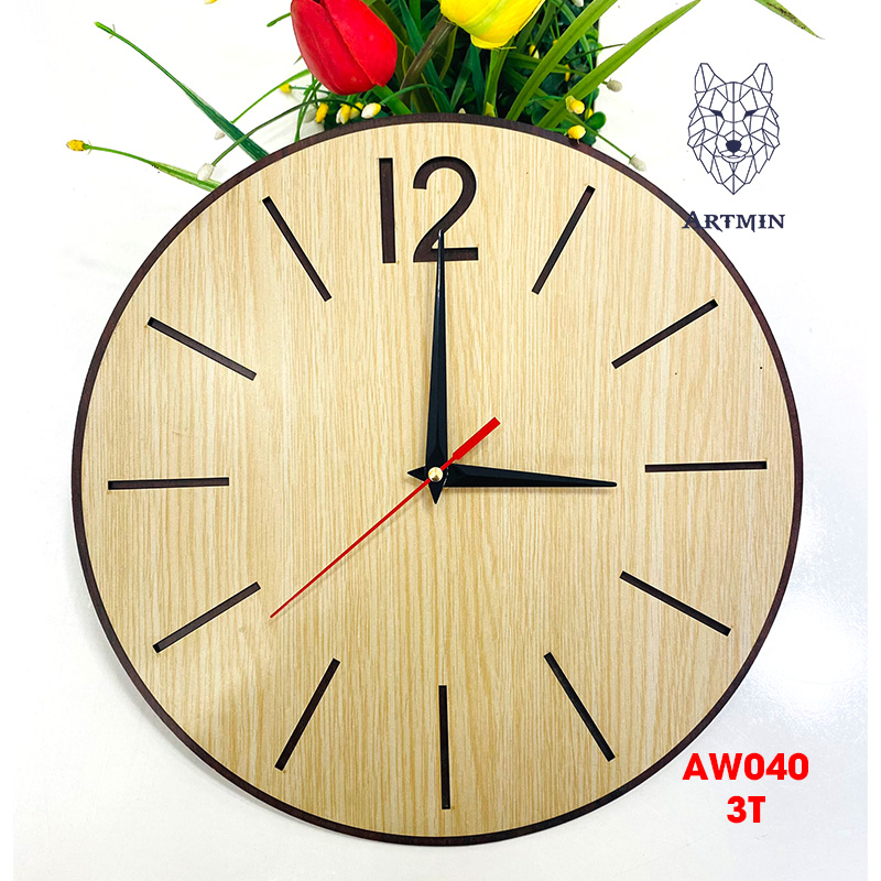 AW040 - Đồng Hồ Gỗ Decor Trang Trí – Đồng Hồ Treo Tường Đẹp 2023