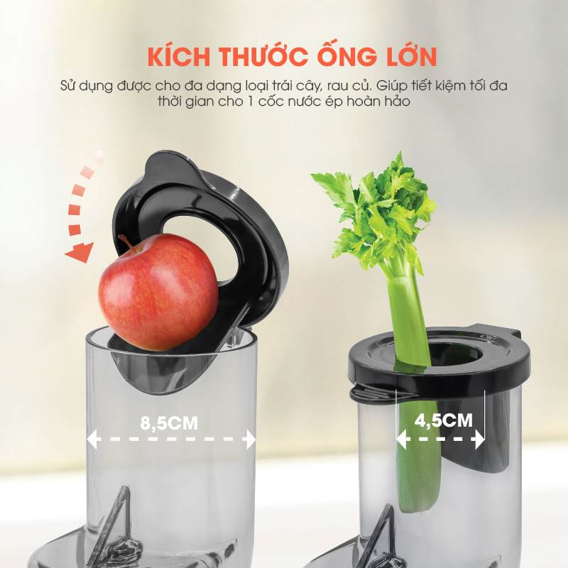 Máy ép chậm đa năng LEBENLANG dung tích 1000ml, công suất 200W, model LBSS0404 - hàng chính hãng