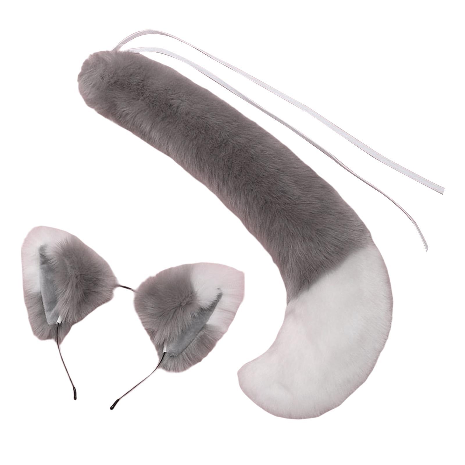 Ears and Tail Cat Ear Headband Headwear Costume Accessories Headwear Headdress for Prom Stage Performance Halloween Kids Women