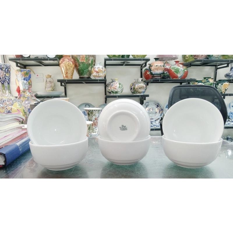 Bát cơm Nhật sứ trắng Bát Tràng