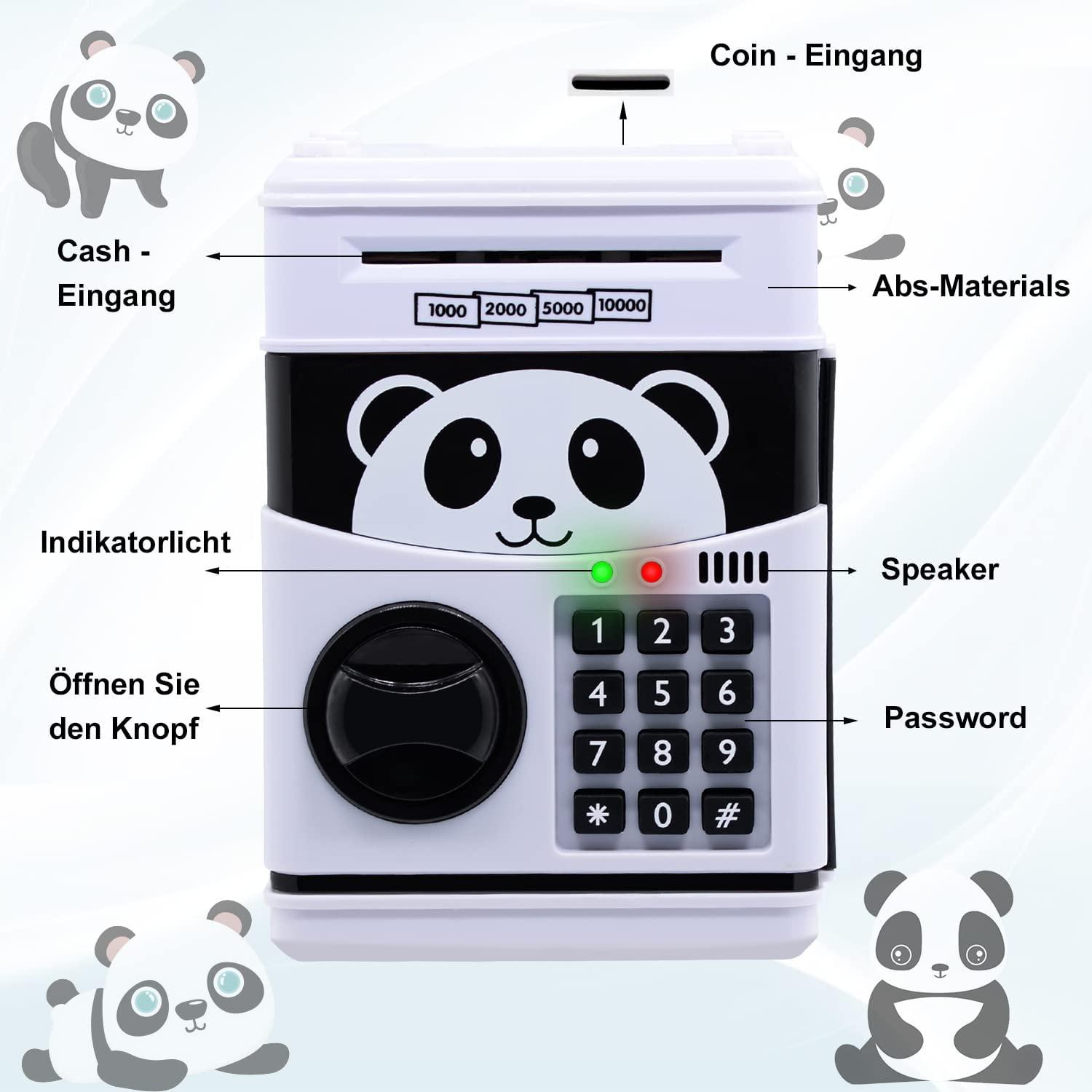 Ngân hàng Piggy, Panda Mischief ăn cắp ngân hàng tiền xu, Panda Piggy dễ thương cho trẻ em, tiền xu Panda Saving Piggy cho bé trai, bé gái, người lớn, món quà tuyệt vời của Bank Bank