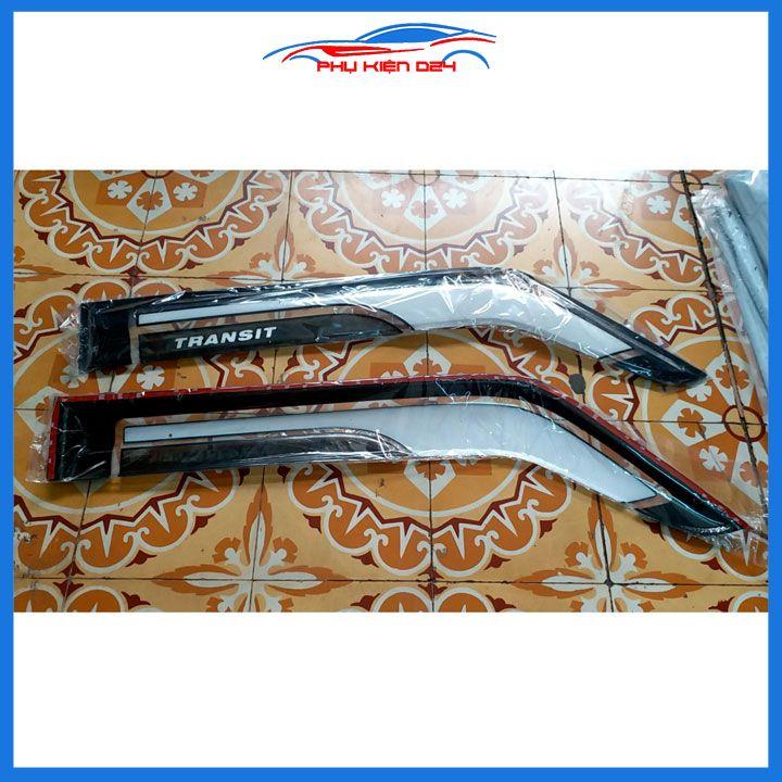 Vè che mưa ô tô Ford Transit 2014-2015-2016-2017-2018-2019-2020-2021 sơn gồ 2 màu nhựa ABS chắn mưa trang trí xe hơi