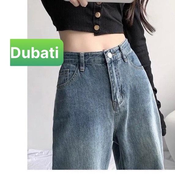 QUẦN BAGGY JEAN NỮ XANH CHẤT BÒ ỐNG RỘNG DÀI LƯNG CAO NÂNG MÔNG PHONG CÁCH SANG CHẢNH NEW VIP -DB 20- DUBATI FASHION