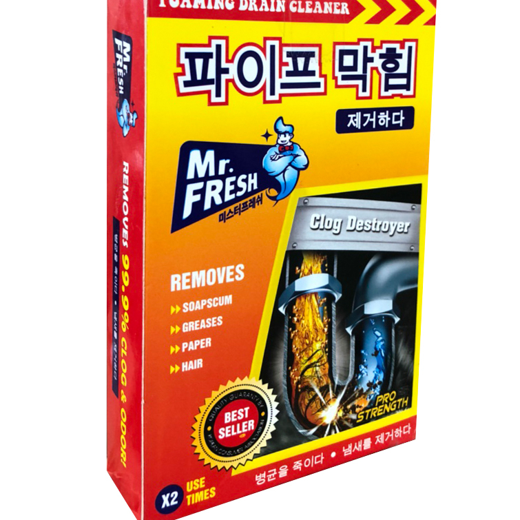 Combo 10 hộp 20 gói bột thông tắc làm sạch đường ống Hàn Quốc