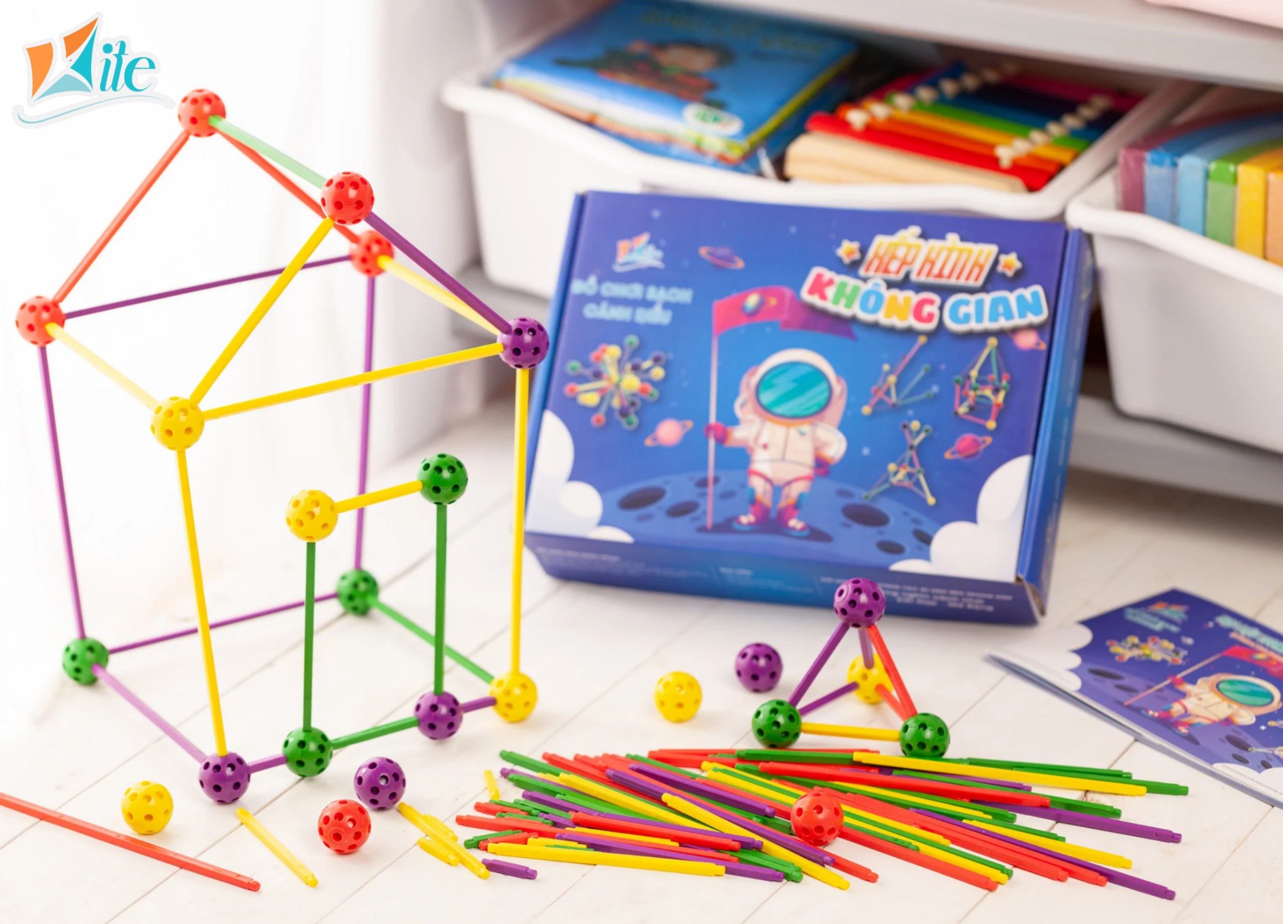 Trò chơi xếp hình Hình học không gian đồ chơi giáo dục cho bé 3 tuổi