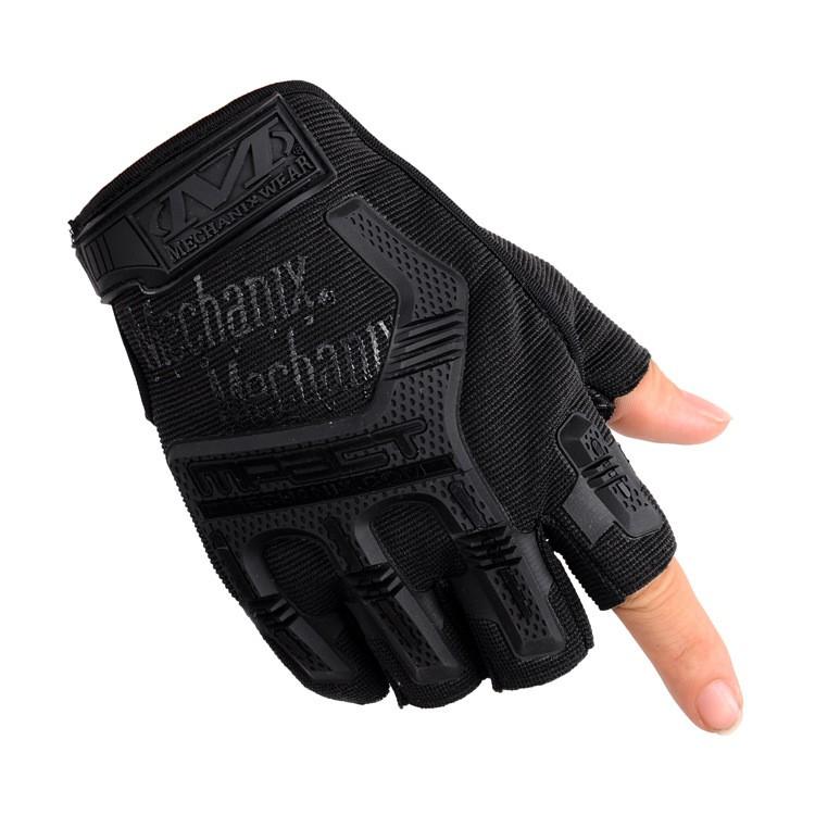 Găng tay nam ,bao tay nam cụt ngón lái xe du lịch phượt Mechanix Mpact