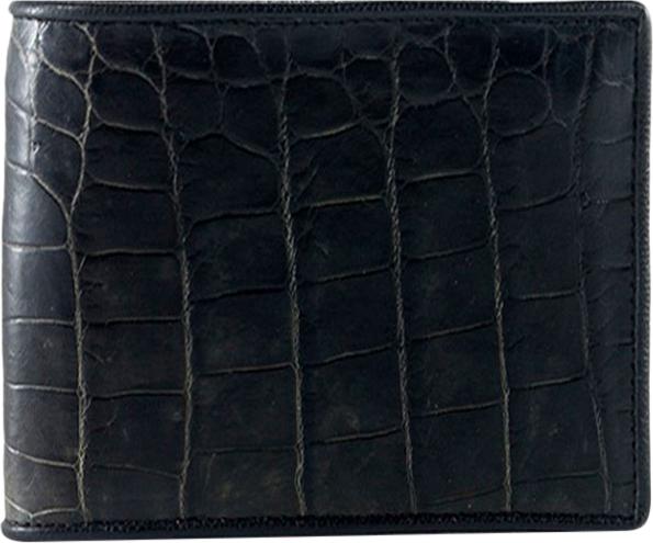 Bộ Ví &amp; Thắt Lưng Nam Da Cá Sấu Huy Hoàng HT2201-HT4201 (23 x 11,5 cm) - Đen