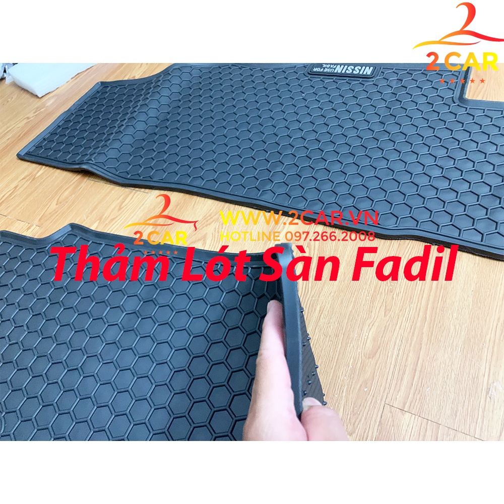 Thảm sàn, Thảm lót sàn xe Vinfast Fadil 2018-2022 cao su đúc, vân tổ ong, không mùi, MẪU NISSIN