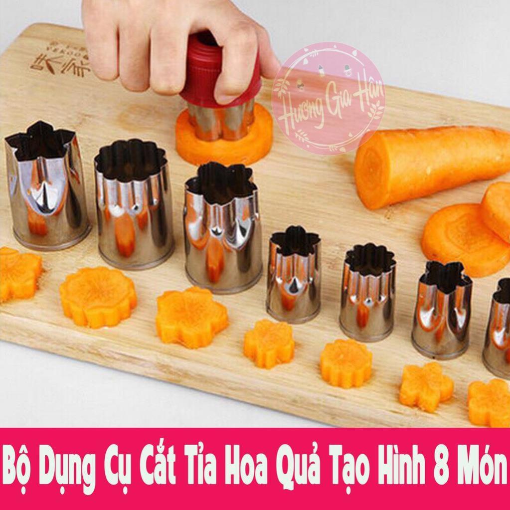 Bộ dụng cụ cắt tỉa tạo hình rau củ quả 8 món tiện lợi