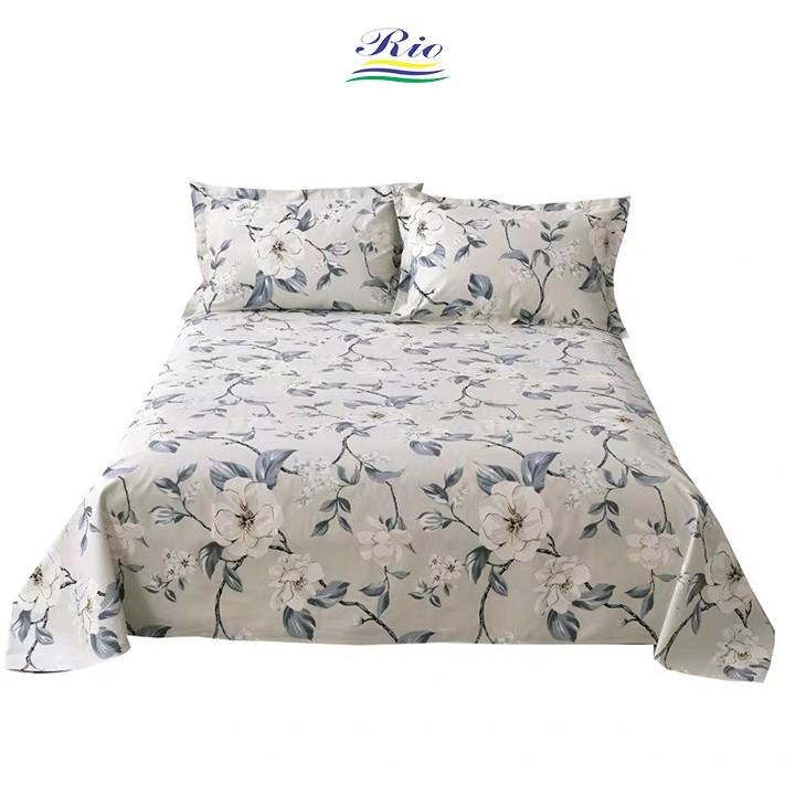 Bộ Ga Gối Cotton RIOTEX 4 Món Nhiều Mẫu Kích Thước 1m/1m21/m4/1m6/1m8 - Giao ngẫu nhiên