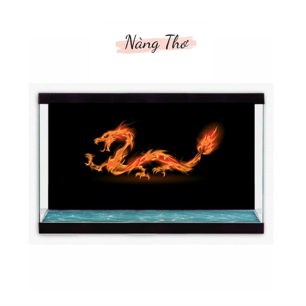 DECAL DÁN HỒ CÁ HÌNH RỒNG LỬA NHIỀU KÍCH THƯỚC_DECAL VIP