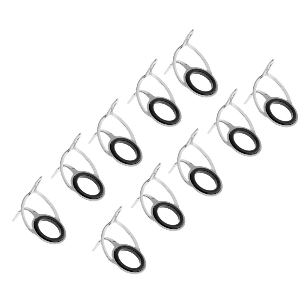 10pcs Fishing Rod Guide Eyes Ceramic Ring DIY Rod Building Component