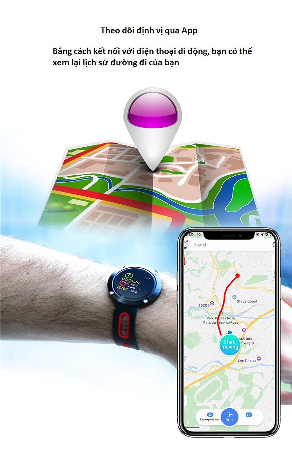 ĐỒNG HỒ THÔNG MINH CHỐNG NƯỚC, THEO DÕI SỨC KHỎE, NHỊP TIM, HUYẾT ÁP DM58PLUS - Hàng Nhập Khẩu