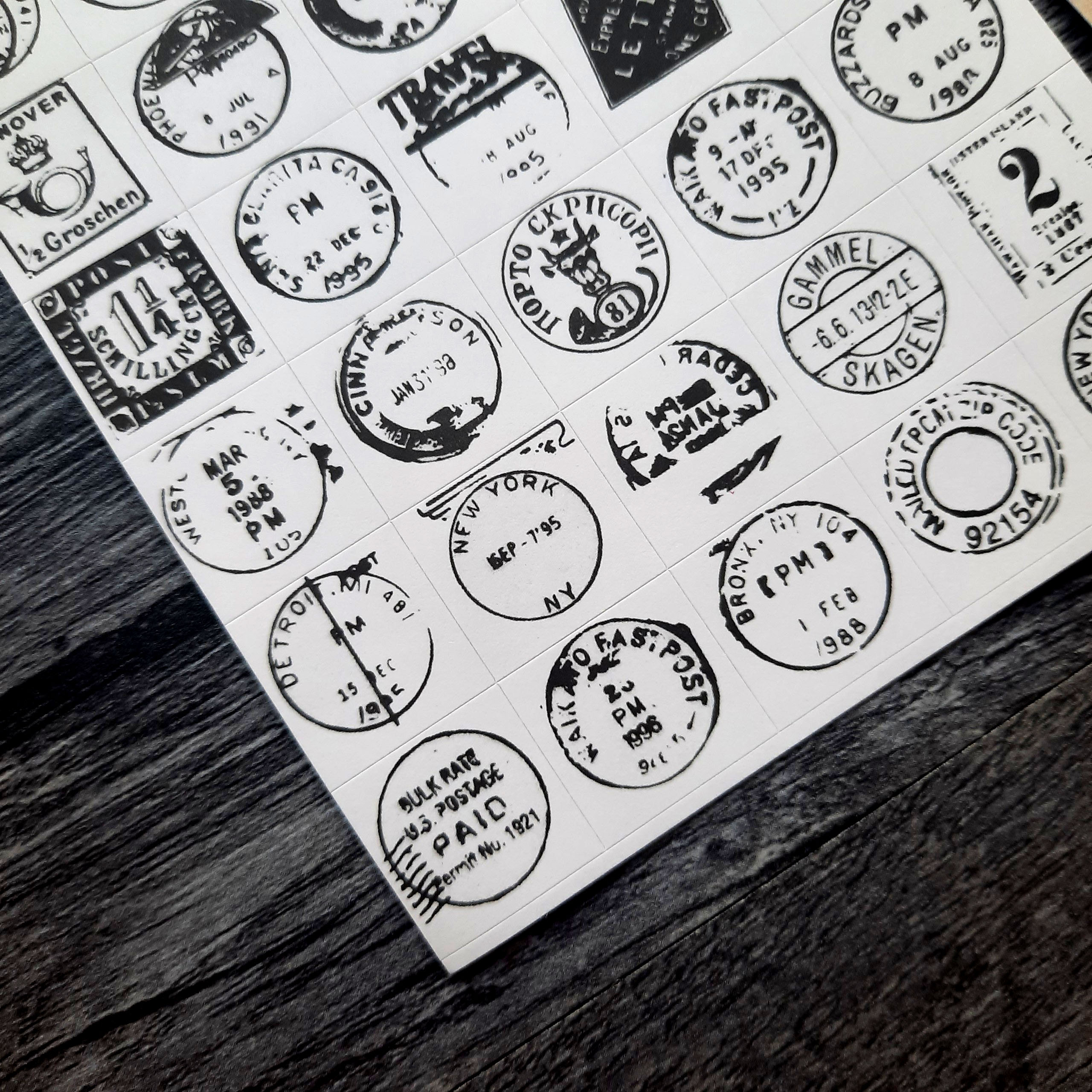 Bộ 6 tấm sticker trang trí vintage