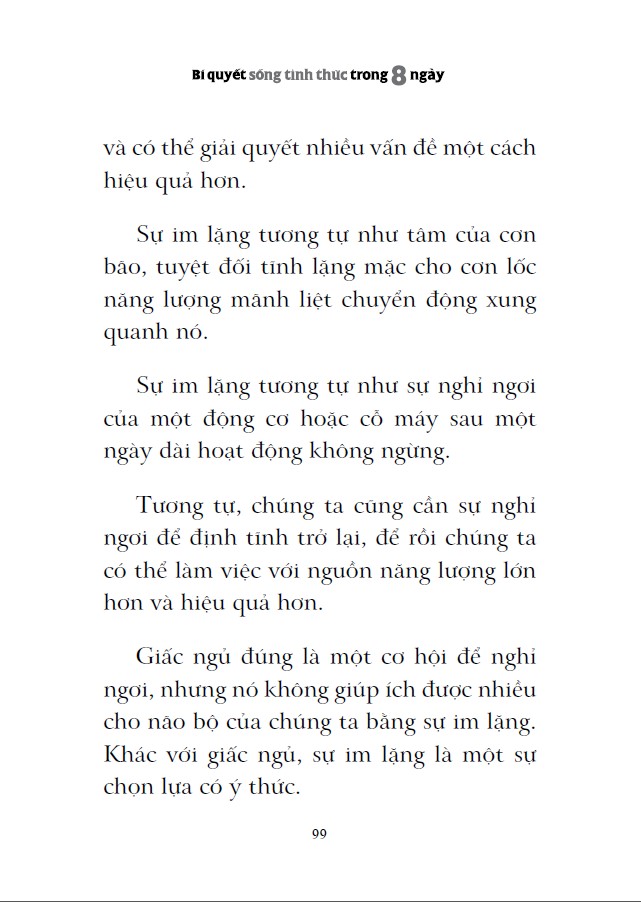 Bí Quyết Sống Tỉnh Thức Trong 8 Ngày